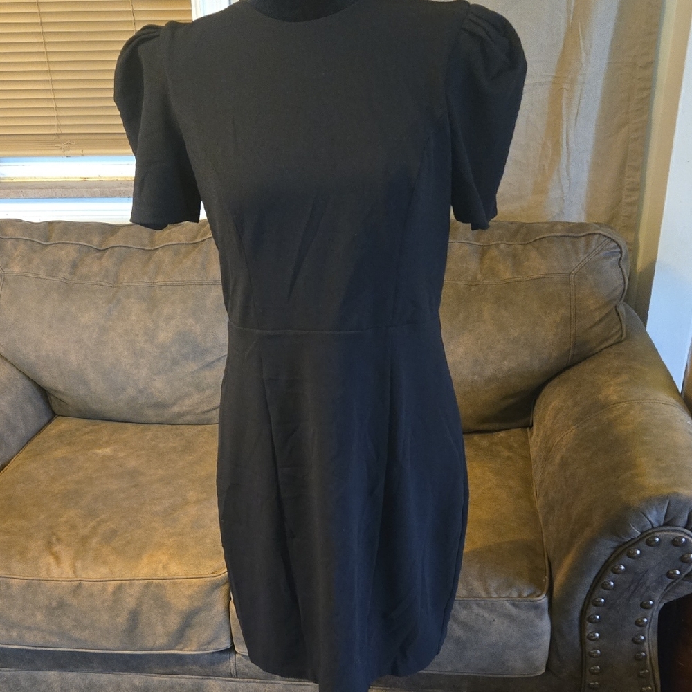 Express Black Mini Zipup Dress Size M